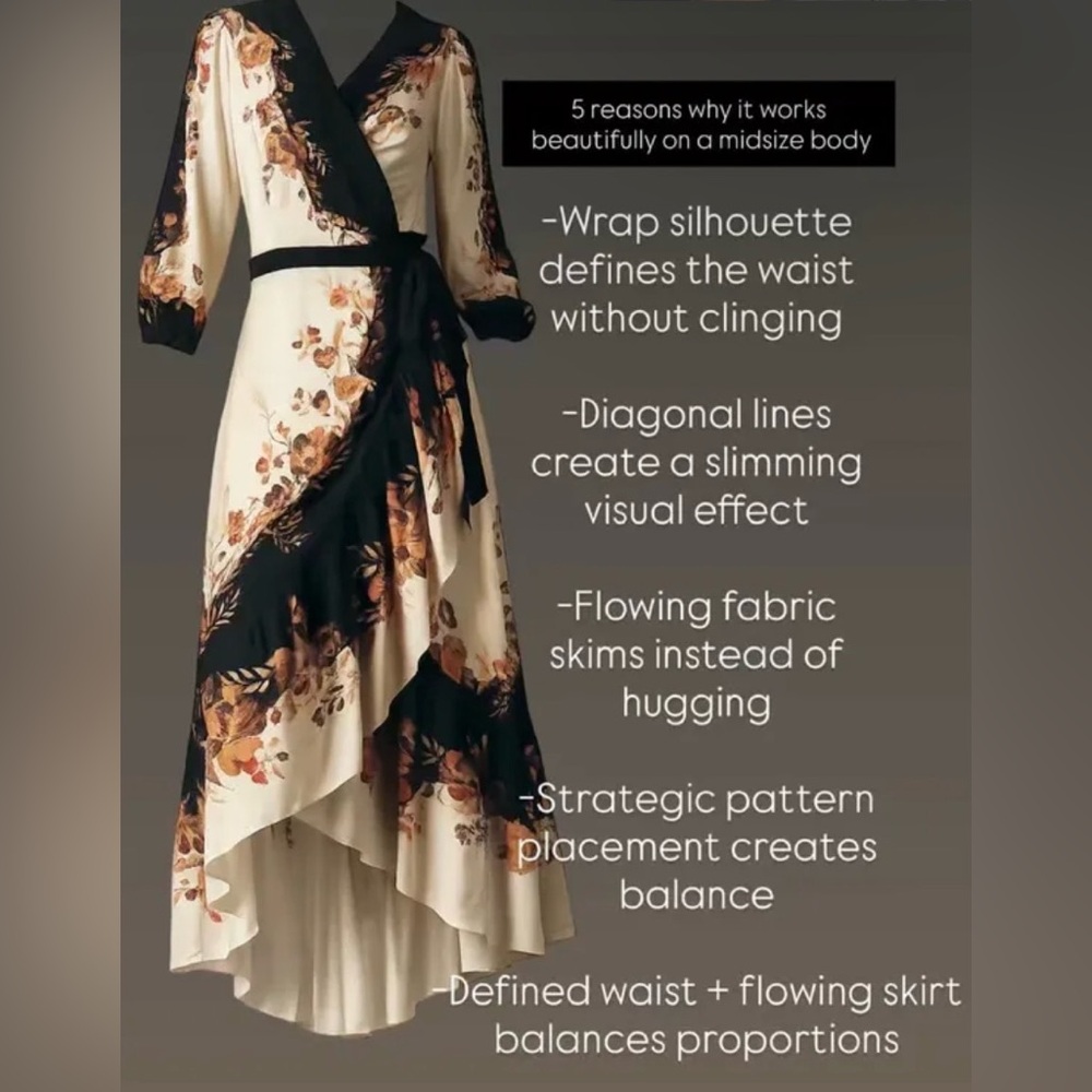 NWT Farm Rio Floral Wrap Midi dress in size Small - Picture 5 of 5